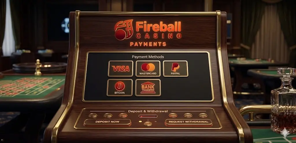 Fireball Casino fizetési módszerek